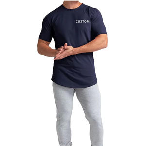 Camisetas <span class=keywords><strong>de</strong></span> Algodón <span class=keywords><strong>de</strong></span> 220g para <span class=keywords><strong>Hombre</strong></span>, Corte Regular, Deportivas, Suaves, con Dobladillo Curvo, Tejidas, Lisas, para Serigrafía, Hechas en China, Personalizables OEM - Product Image 6