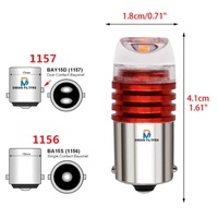 Ampoule LED pour voiture BAY15D, prix d'usine, 5730 3SMD, rouge, clignotant, feu stop, Canbus 1156 1157 pour ampoule automobile