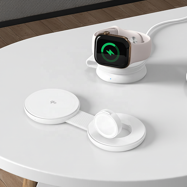 Foldable Qi2 Qi2.2 15W 25W Fast Charging Dock Power Station 2 in 1 Magnetic Wireless Charger Pad for iPhone