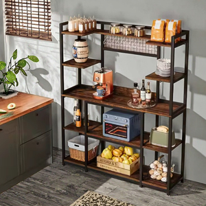 Portabagagli da <span class=keywords><strong>cucina</strong></span> a 5 livelli con supporto per alimenti con funzione di stoccaggio, presa di corrente e forno elettrico - Product Image 5