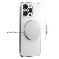 Support de téléphone magnétique en alliage d'aluminium de forme personnalisée, support pliable magnétique puissant, poignée métallique pour doigt, support de téléphone avec logo OEM