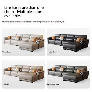 Canapé moderne simple de style impérial en PU, une place, en forme de L, pour salon, gauche ou droite, style italien, luxe léger, bois massif - Product Image 3