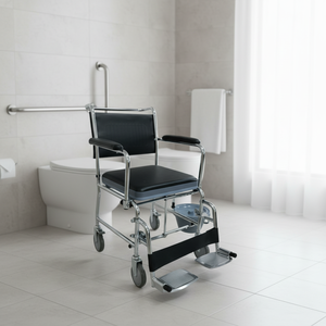 Meilleure Vente : Fauteuil Roulant Commode – Chaise de Toilette Légère, Siège Confortable, Cadre Robuste, Conception Portable, Emballage en Gros - Product Image 3