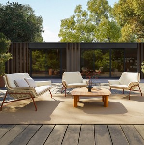 Divano <span class=keywords><strong>da</strong></span> Esterno con Tavolino, Design Nordico, Mobile, Impermeabile e Resistente al Sole per <span class=keywords><strong>Giardino</strong></span>, Cortile, Balcone, Villa - Product Image 2