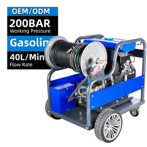 Machine de nettoyage de canalisations haute pression 200 bars 2900 psi pour le dragage des égouts urbains, avec tuyau de 500 mm - Product Image 6