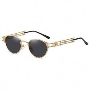 New Arrival Fashion Retro Men Women Steampunk <b>Sunglasses</b> UV400 Metal Oval Polarized <b>Sunglasses</b> 2021 - Product Image 3