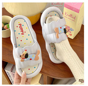 Chaussons d'hiver unisexes à enfiler, légers, à bout ouvert, pour l'extérieur, en PVC souple, antidérapants, motif dessin animé, pour couple, idéaux pour les vacances - Product Image 2