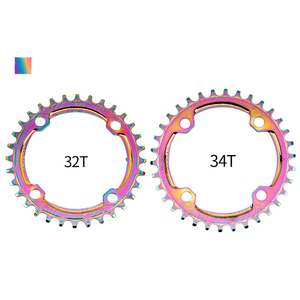 Chaîne de bicyclette colorée à 32, 34, 36 ou 38 dents, étroit et larges, accessoire pour pédalier de vtt, livraison gratuite, 104 BCD - Product Image 1