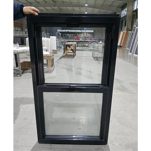 Finestre in Vinile Stile Americano a Ghigliottina, Dimensioni Personalizzate, Colore Nero, Design per Sostituzione Finestre - Product Image 1
