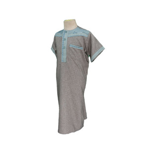Venta Directa de Fábrica, Thobe Árabe de Algodón de Alta Calidad con Diseño de Empalmes, <span class=keywords><strong>Alharamain</strong></span> Jubba para Niños y Adultos, Otoño - Product Image 4