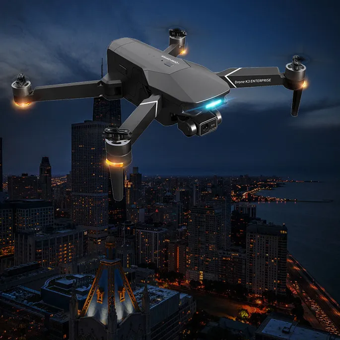 โดรนมืออาชีพกล้อง4K HD,กิมบอล3แกน GPS Drone Wifi FPV พับได้ RC Quadcopter มอเตอร์ไร้แปรงถ่าน