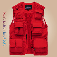 Gilet de travail multi-poches pour homme, veste sans manches en maille pour photographe, taille 6XL, été, photographie, randonnée tactique américaine, pêche