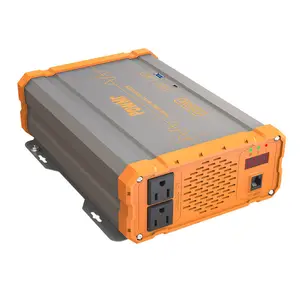 PowMr-inversor Solar de onda sinusoidal pura de 1.2KW 2KW 12V/24V DC 220V AC, inversor Solar fuera de la red para batería de plomo ácido/litio