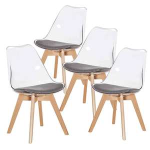 Sillas Tulipán de Plástico Transparente Acrílico PP para Comedor, Estilo Nórdico, Fabricación en Fábrica, Venta al Por Mayor, Económicas - Product Image 2