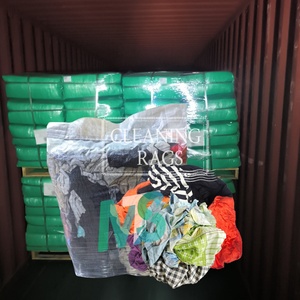 Mixed cutting pieces Dark Coloreded Cotton Rags High Cotton Cleaning Rag for Industrial Wiping T-shirt Rags - Product Image 1