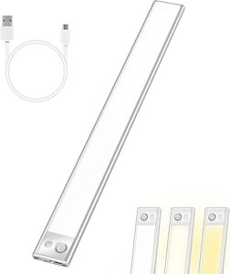 140LED Luces de gabinete recargables Diseño europeo <span class=keywords><strong>LED</strong></span> <span class=keywords><strong>Sensor</strong></span> de movimiento con batería Interior 2 Pack <span class=keywords><strong>Sensor</strong></span> magnético enchufable - Product Image 4