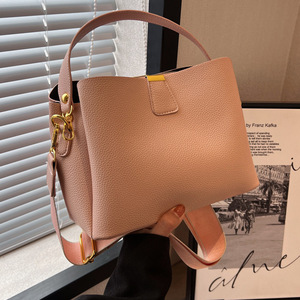 Sac fourre-tout seau petit format, sac bandoulière pour femme, tenues quotidiennes, style luxe léger, blanc, kaki, rose, noir, printemps 2025 - Product Image 4