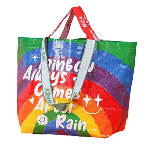 Custom Logo Size Color Laminated Eco Carry Shopping Tote Rpet Non Woven Polypropylene Bags 80gsm Non Woven With Double Handles