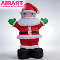 Père Noël gonflable traditionnel avec souffleur pour accessoire de fête de Noël, figurines gonflables de Noël personnalisées, adorable figurine de Père Noël