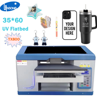 Impresora UV de Escritorio 3560, Impresora Plana de Alta Precisión para Acrílico, Metal, Plástico, Tazas, Carcasas de Teléfono, Llaveros, Impresión Personalizada