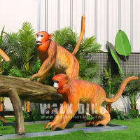 Statue Animatronique de Singe en Groupe, Modèle d'Animaux de Zoo, pour Crèche et Maternelle, Utilisation Extérieure Étanche, Personnalisable