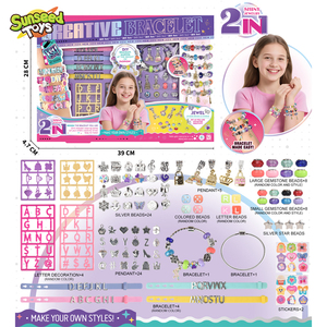 DIY SUNSEED <span class=keywords><strong>Bracelet</strong></span> de perles à lettres fantaisie science-fiction, emballage en boîte vitrine, jouet de fabrication de bijoux en plastique pour enfants de 4 à 12 <span class=keywords><strong>ans</strong></span>, émotionnel - Product Image 3