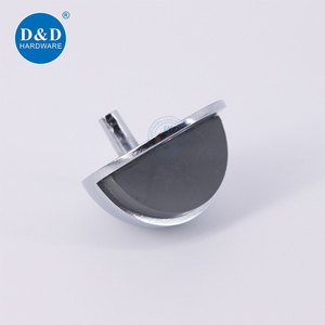 Butée de porte en alliage de zinc Demi-lune en laiton Butée de porte avec caoutchouc en silicone pour porte d'entrée - Product Image 2