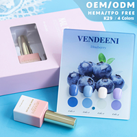 Vendeeni - Juego de Esmaltes de Uñas en Gel UV LED de 4 Colores, Semipermanentes, Sin HEMA, TPO, Marca Privada Personalizada, Suministros Profesionales para Uñas