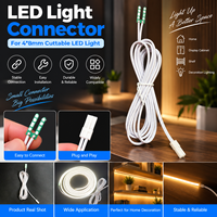 Connecteur sans soudure pour LED néon flexible 4x8mm 6x6mm 6x12mm, accessoires de câble d'alimentation à connexion rapide