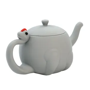 可爱硅胶食品级水壶热咖啡壶牛奶壶茶壶厂家供应商