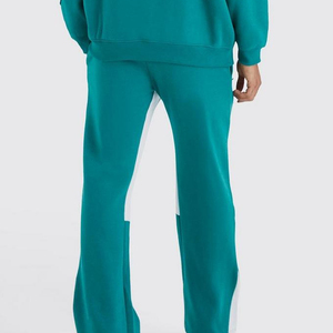 Conjunto de Sudadera con Capucha Azul Marino para Hombre, Corte Holgado, Forro Polar, Estampado de Letras, Chándal Informal con Bolsillo, Ropa de Otoño - Product Image 5