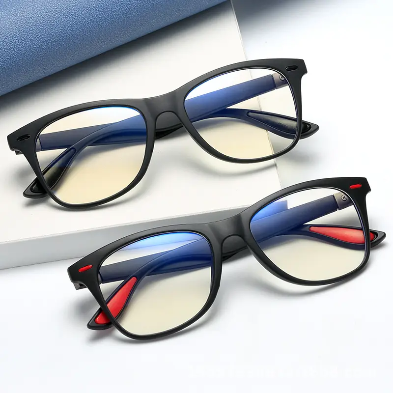SKYWAY Beliebte neue mehrfarbige klassische quadratische Rahmen Anti Blaulicht blockierende Myopie Computer Brillen