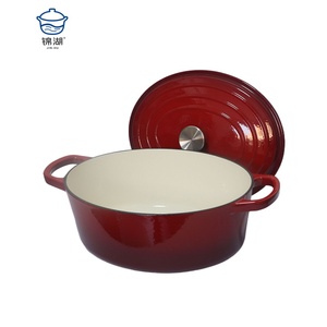Ollas <span class=keywords><strong>de</strong></span> Hierro Fundido Esmaltado Ovaladas <span class=keywords><strong>para</strong></span> Cocina <span class=keywords><strong>de</strong></span> Restaurante, <span class=keywords><strong>Olla</strong></span> <span class=keywords><strong>para</strong></span> Sopa, <span class=keywords><strong>Olla</strong></span> <span class=keywords><strong>para</strong></span> <span class=keywords><strong>Pan</strong></span>, Horno Holandés, 29-31 cm, Venta al por Mayor - Product Image 1