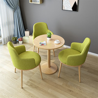 Jiuyi Haute Qualité Chambre D'hôtel Canapé Coton Lin Tissu Surface Doux Multicolore Bureau Café Restaurant Chaise Canapé Rond Chaise