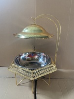Chauffe-plat en acier inoxydable Offre Spéciale Golden Delux Hotel Luxury Hexagonal de haute qualité avec cintre pour équipement de restauration