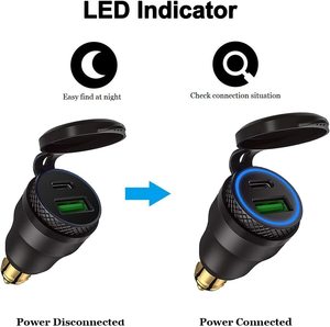 Prise Hella en Aluminium pour <span class=keywords><strong>moto</strong></span>, double <span class=keywords><strong>chargeur</strong></span> USB QC 3.0, <span class=keywords><strong>adaptateur</strong></span> d'alimentation à Charge rapide étanche pour prise DIN 24V pour <span class=keywords><strong>BMW</strong></span> Ducati - Product Image 2