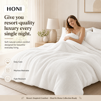 Ensemble de literie en jacquard confortable de style luxueux en coton 100% sur mesure HONI OEM, 3 pièces, pour lit double, en vrac