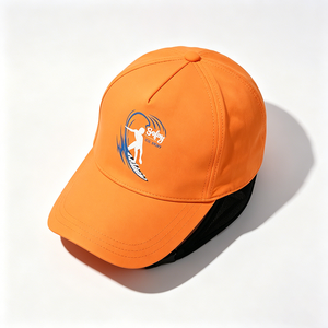 Casquette de baseball unisexe en toile orange, motif surf sportif, avec sangle sous le menton, imperméable, séchage rapide, avec protège-oreilles, pour le surf et les sports - Product Image 2