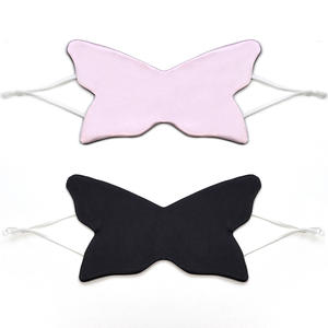 หน้ากากปิดตาผ้าซาตินรูปผีเสื้อออกแบบโลโก้ได้ตามต้องการผ้านุ่มช่วยบรรเทาความหมองคล้ำสำหรับเดินทาง - Product Image 2