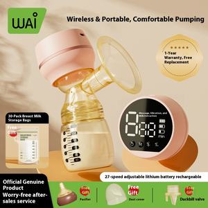 <span class=keywords><strong>Wow</strong></span> <span class=keywords><strong>Love</strong></span> YH-8106 Extractor de Leche Materna Eléctrico Automático de una Pieza, Indoloro, Tipo Arco Pequeño, Silicona Libre de BPA, Flujo Variable, Patrón Sólido, No - Product Image 2