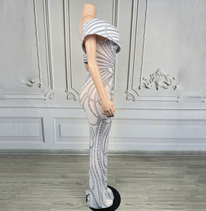 Novance Y5030 Abito Lungo Elegante con Strass e Perle per <span class=keywords><strong>Donna</strong></span>, Vestito da Sera Formale, Abito da Cerimonia per Signore - Product Image 2