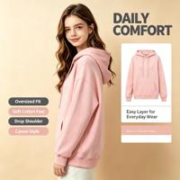 Sudadera con Capucha Extra Grande para Hombre, 100% Algodón, 550 g/m², con Logotipo Bordado en 3D, Personalizable para Pedidos al por Mayor