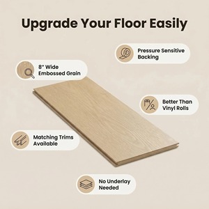 แผ่นไม้ลายไม้แบบลอกติด หนา 15 มม. สำหรับปูพื้นภายนอก/กลางแจ้ง ห้องนั่งเล่น ห้องครัว ติดตั้งง่ายแบบ DIY - Product Image 4