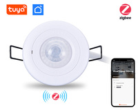 ACP-1008ZB Tuya Zigbee 12-24VDC Capteur de mouvement PIR 8m de portée Détection de micro-mouvements à 360° Capteur encastré à profil bas