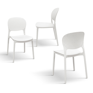 Ensemble de 4 chaises Anita en polypropylène blanc pour intérieur et extérieur - Product Image 2