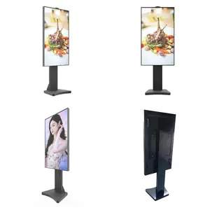 Ultrathin 55 Inch Support Android Wall Mounted Wheeled Mobile Floor Standing 4000 Nit High Brightness Window Advertising Machine