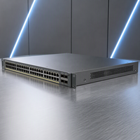 Commutateur réseau commercial C9200L-48P-4G-E 52 ports Gigabit PoE géré avec SNMP et QoS, 4 ports SFP Uplink, 370W, 1U, montable en rack