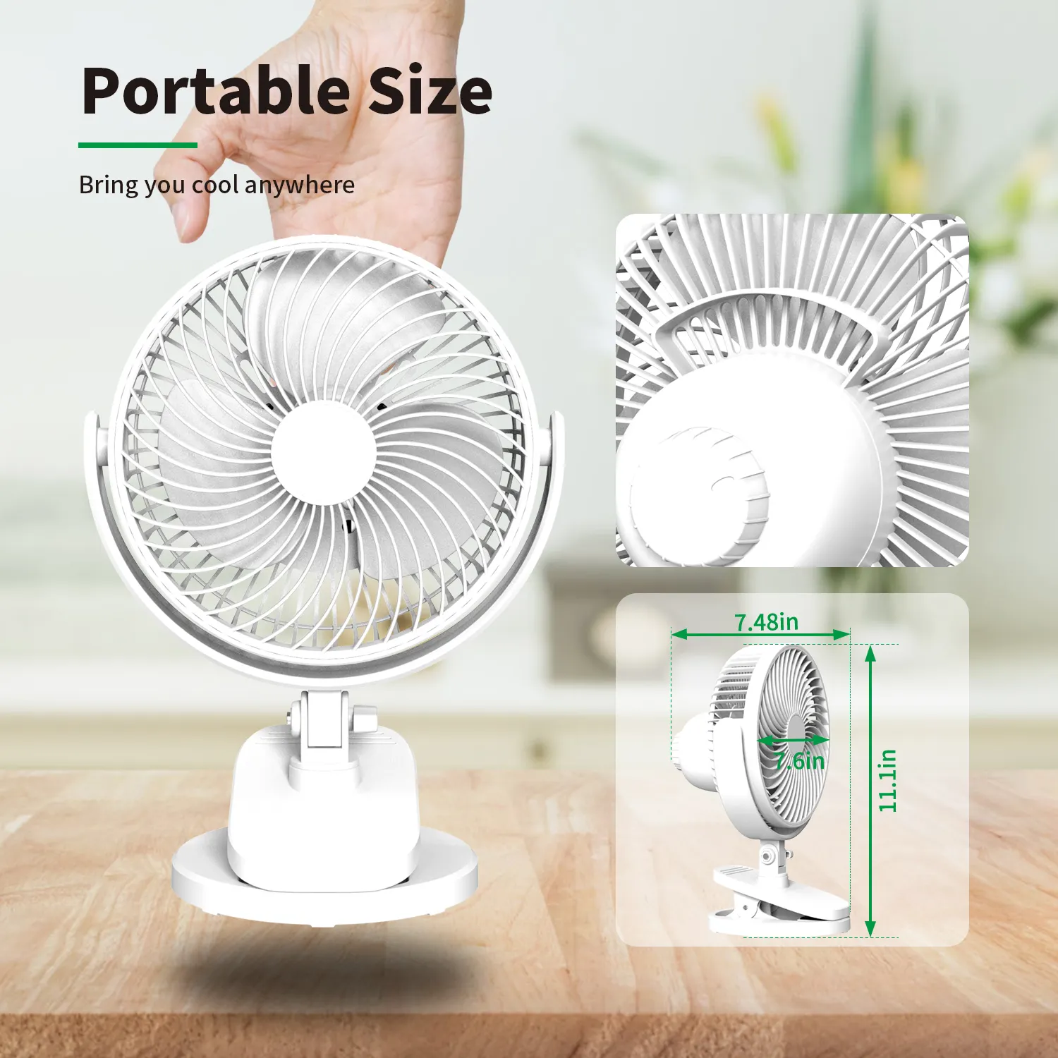 Portable Air de refroidissement tenu dans la main rechargeable Mini ventilateurs de voiture prix bon marché