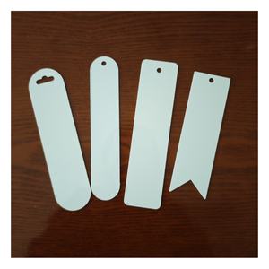 Marque-page artisanale par sublimation en tôle d'aluminium blanche vierge Marque-page personnalisé par sublimation avec pompon - Product Image 3