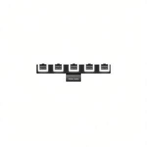 Luminaire de salle de bain moderne à 5 lumières LED, noir, à fixation murale, lampe de miroir, 6000K blanc froid, 110lm/W, IP44 - Product Image 1